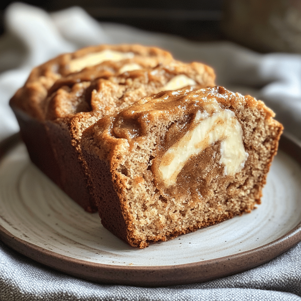 Apple Butter Bread with Cream Cheese Swirls