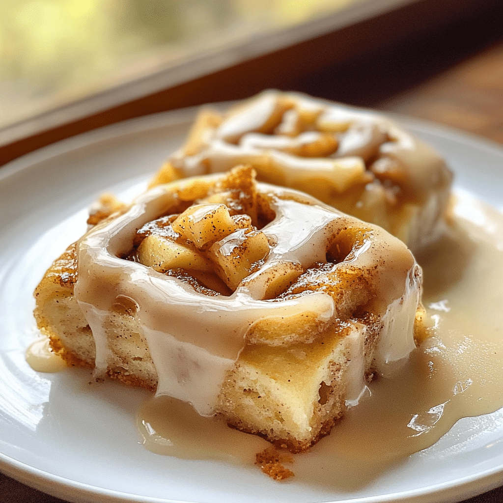 Apple Cinnamon Rolls with Maple Icing