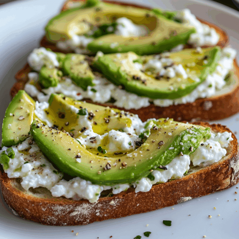 Avocado Cottage Cheese Toast