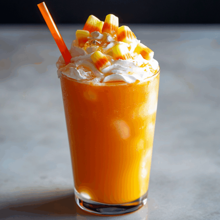 Candy Corn Mocktail with Carrot and Orange Juice