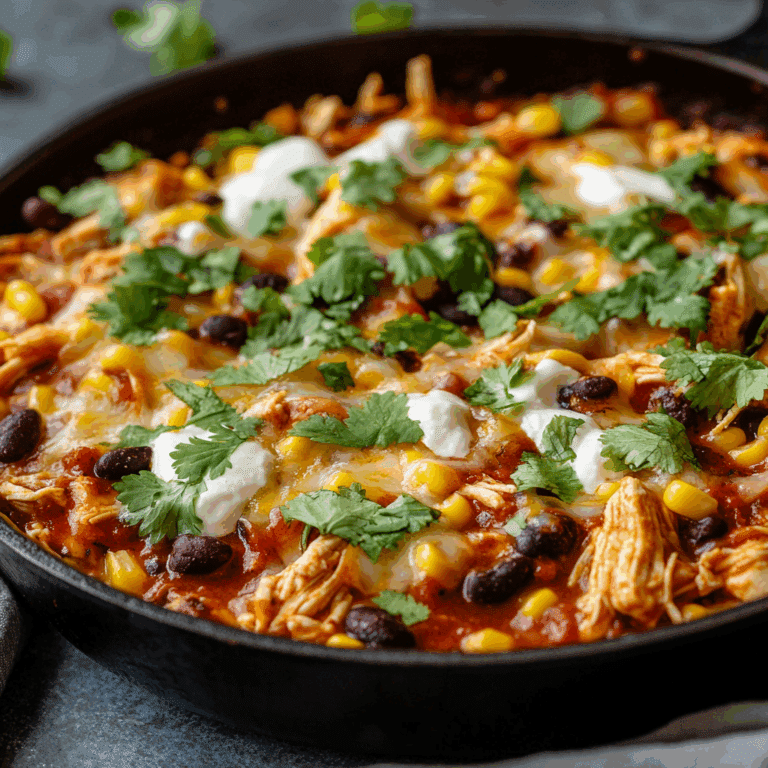 Chicken Enchilada Skillet with Black Beans