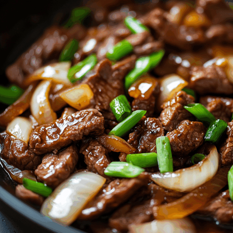 Chinese Beef and Onion Stir Fry