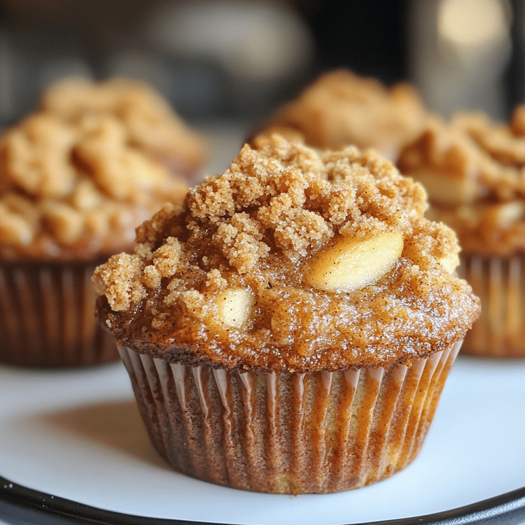 Cinnamon Apple Muffins with Crumble