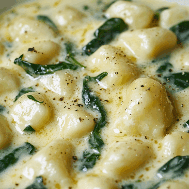 Creamy Butter Gnocchi with Spinach and Basil
