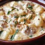 Creamy Gnocchi with Spicy Turkey Sausage