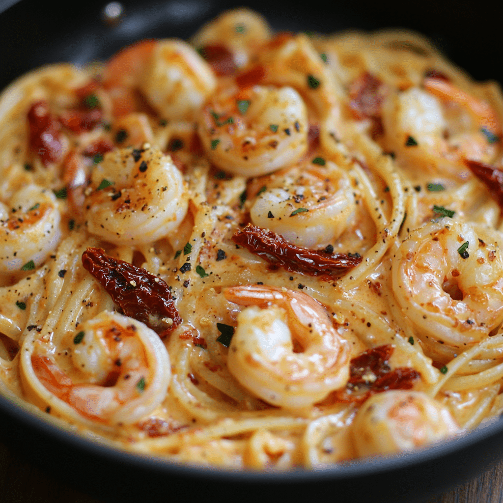 Creamy Sun-Dried Tomato Shrimp Pasta