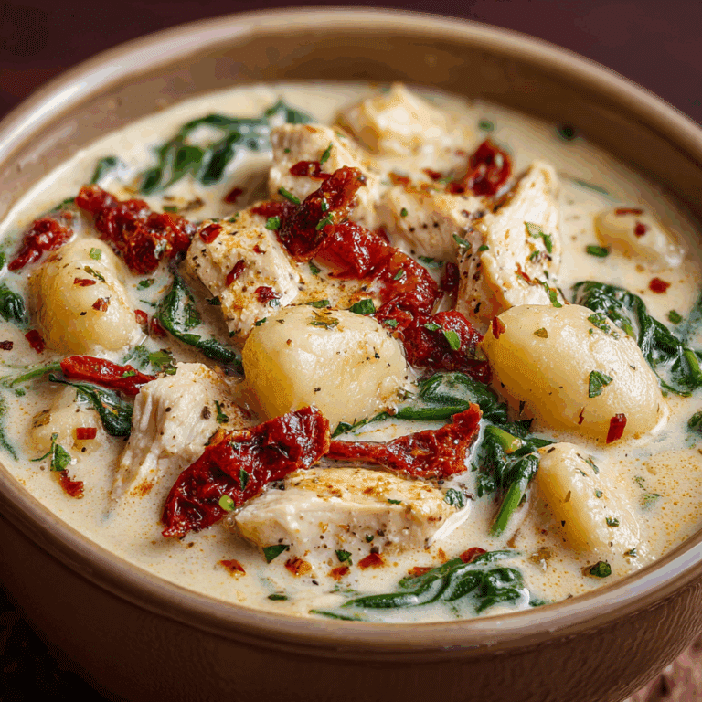 Creamy Tuscan Chicken Gnocchi Soup