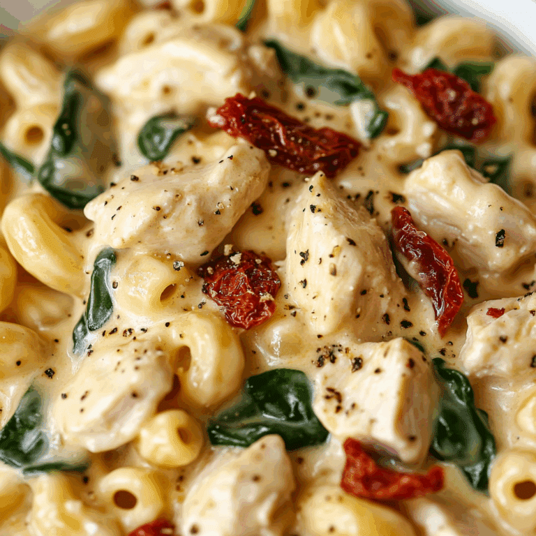 Creamy Tuscan Chicken Mac and Cheese