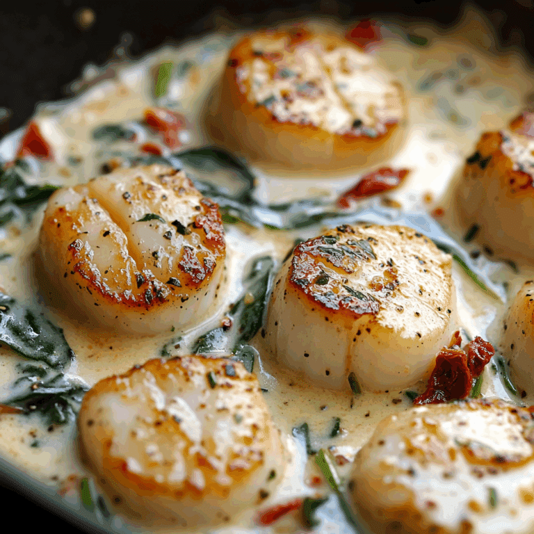 Creamy Tuscan Garlic Scallops