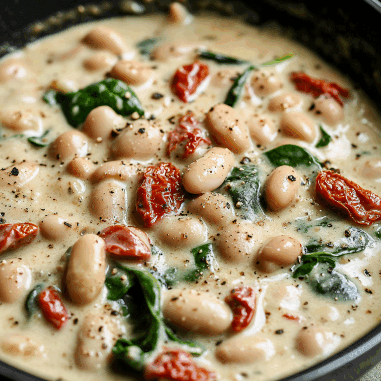 Creamy Tuscan White Bean Skillet