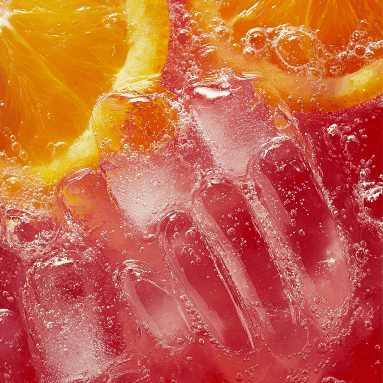Fruity Party Punch with Ice Hand