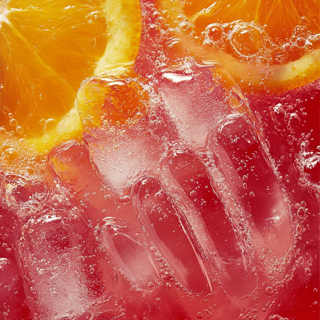 Fruity Party Punch with Ice Hand