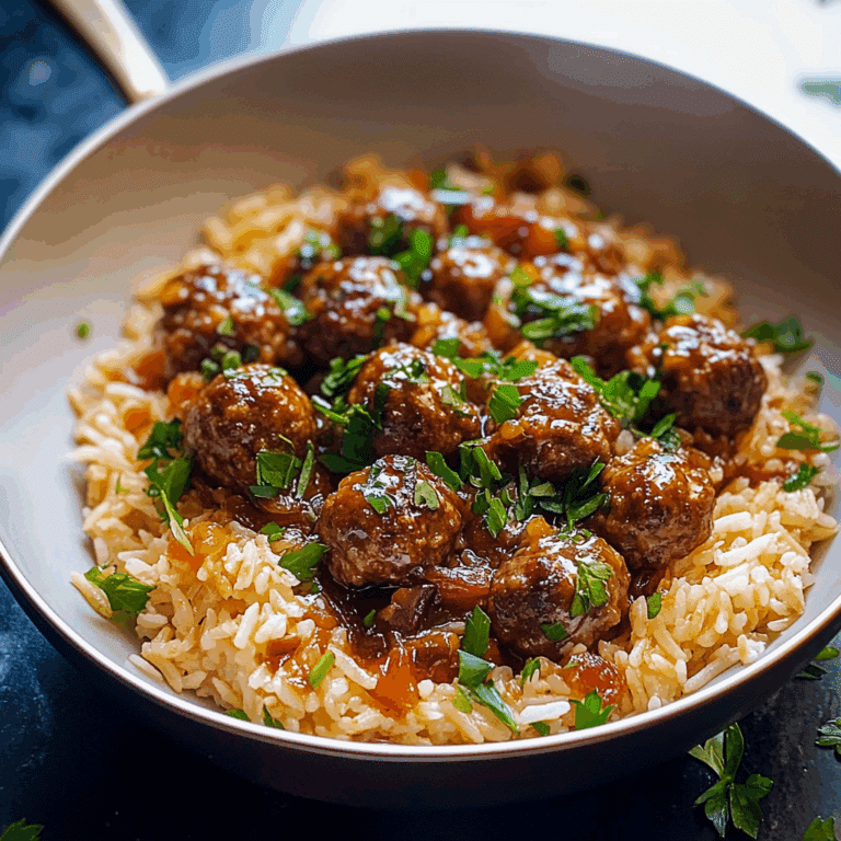 Meatballs and Rice