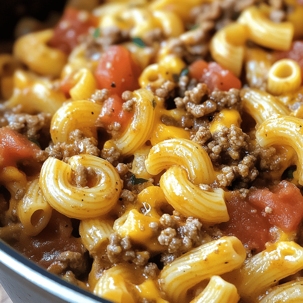 One Pot Cheeseburger Pasta