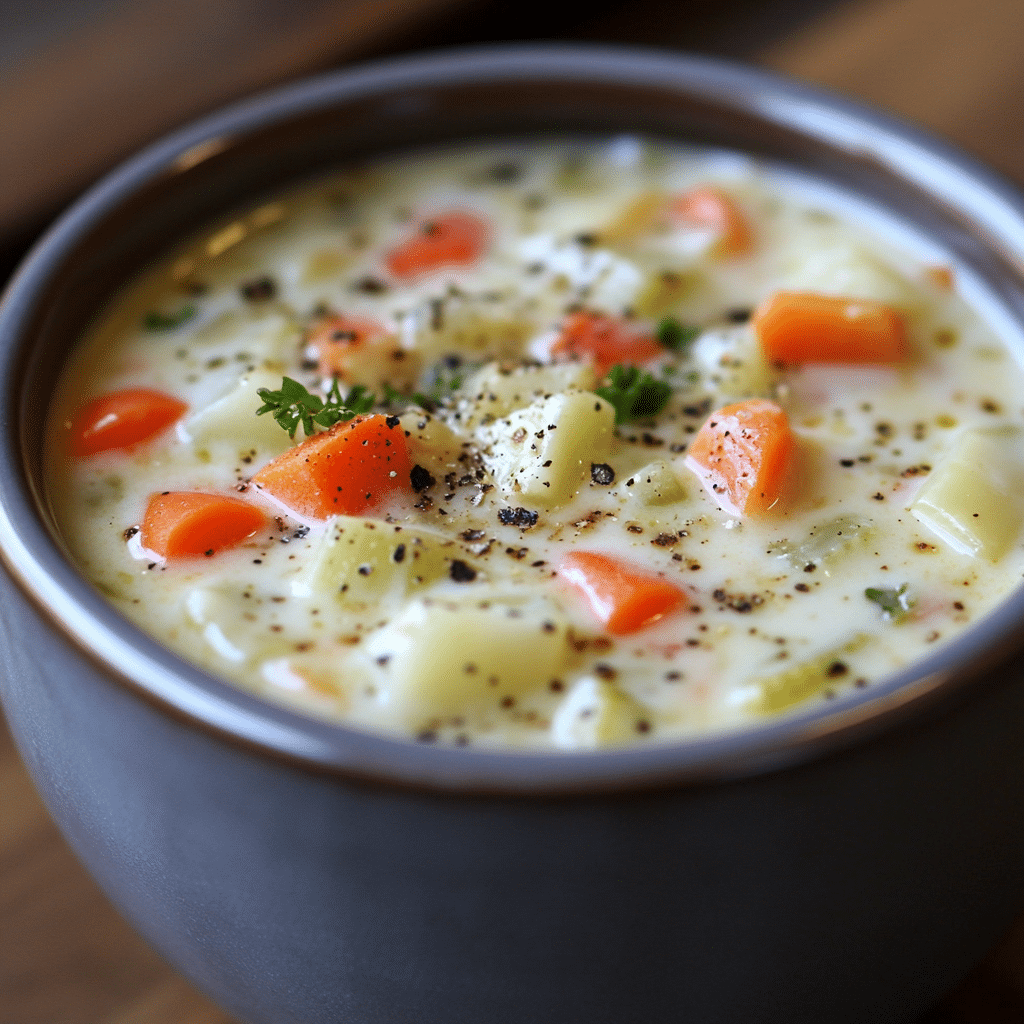 One Pot Creamy Vegetable Soup