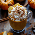 Pumpkin Apple Cider with Cinnamon Cream