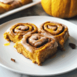Pumpkin Cinnamon Rolls (No Yeast)