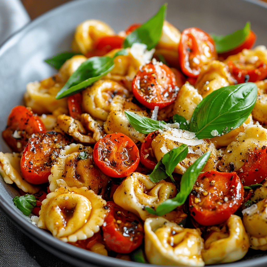 Roasted Red Pepper Tortellini Salad