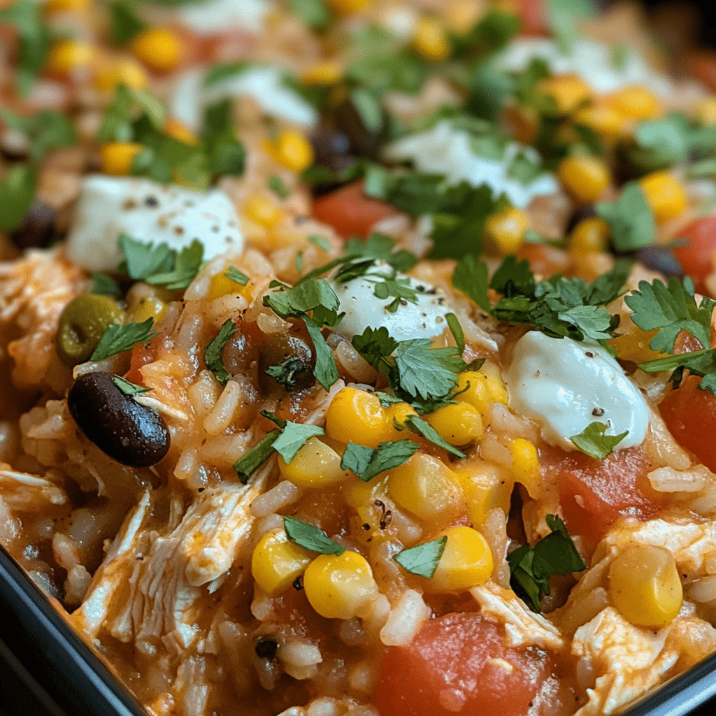 Southwestern Chicken and Rice Casserole