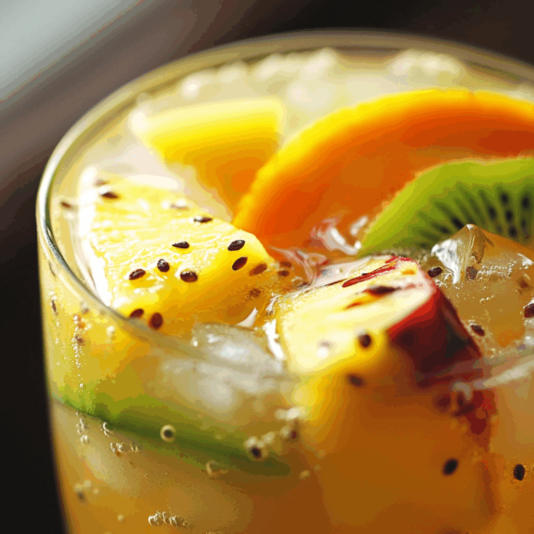 Tropical Fruit Sangria Mocktail