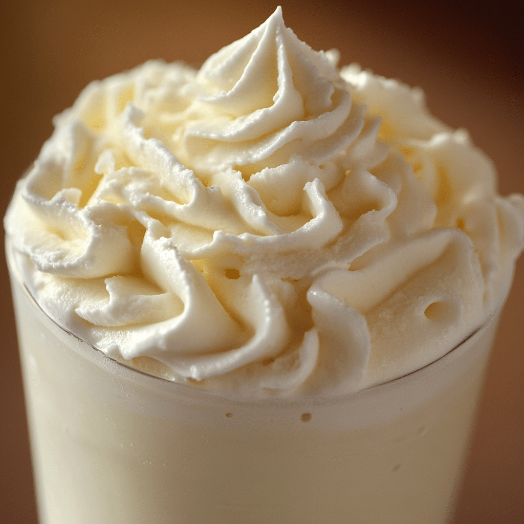 Vanilla Milkshake with Whipped Cream