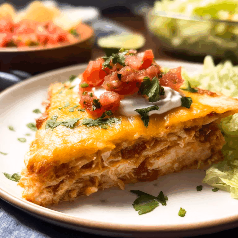 4-Ingredient Chicken Quesadilla Casserole