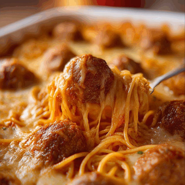 Baked Spaghetti and Meatballs