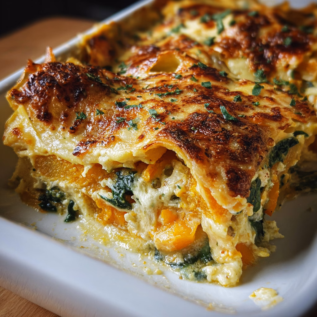 Butternut Squash and Spinach Lasagna