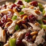 Cranberry Chicken Salad with Pine Nuts