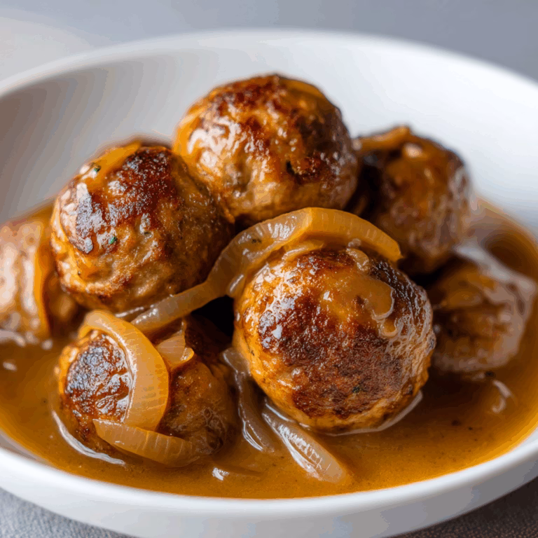 French Onion Meatballs