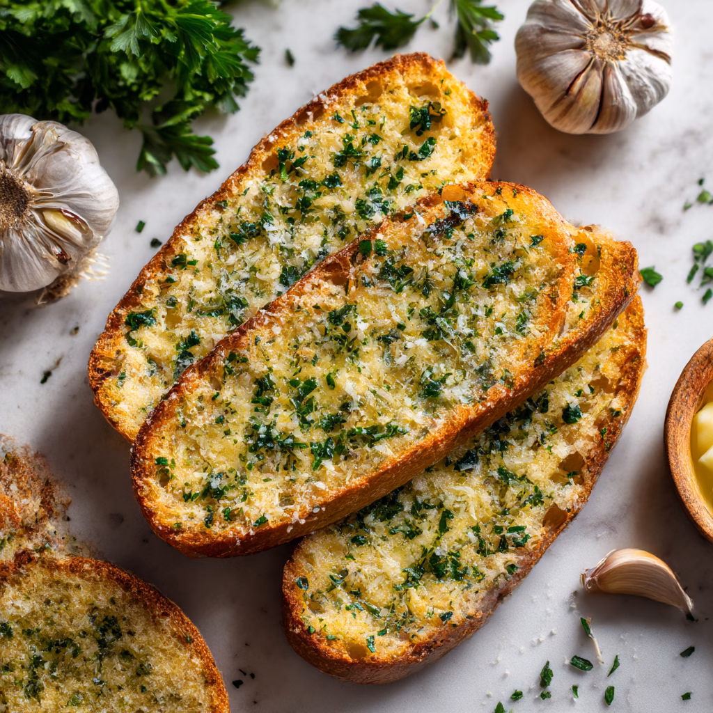 Garlic Bread with Roasted Garlic and Parmesan