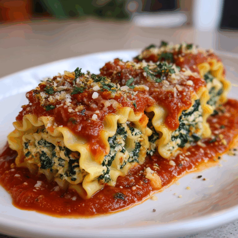 Spinach Lasagna Roll Ups